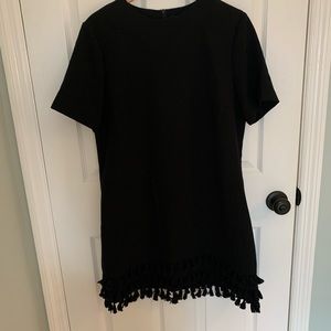 Fun Zara dress for the holidays with fringe